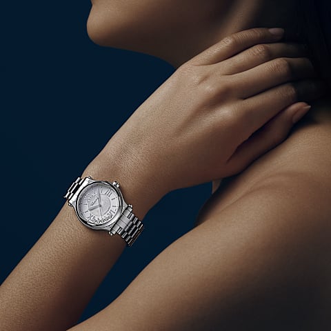 Vergr&ouml;&szlig;ern {0}Chopard Happy Sport Damen Uhr      Getragene Ansicht