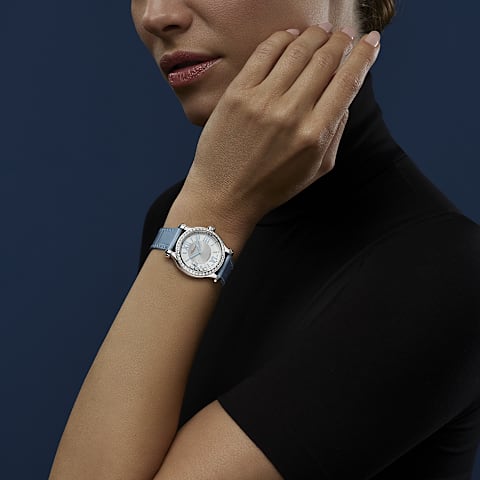 تكبير {0}Chopard هابي سبورت للنساء - ساعة      عرض عند الارتداء