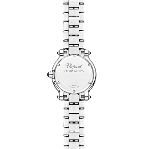 放大 {0}Chopard Happy Sport腕表 女士 钻石 腕表  背面视图