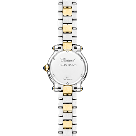 放大 {0}Chopard Happy Sport腕表 女士 钻石 腕表  背面视图