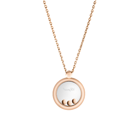 Agrandir {0}Chopard - Pendentif Happy Diamonds Icons 793929-5201    Vue arri&egrave;re &agrave; plat ferm&eacute;e et courb&eacute;e