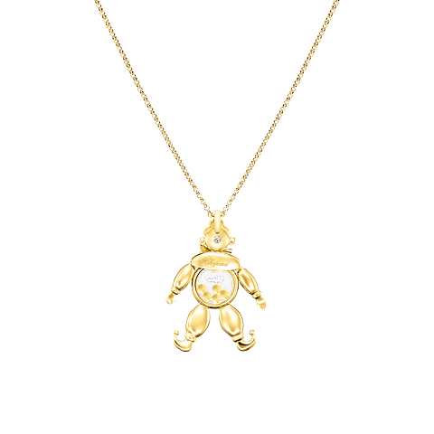 Enlarge Chopard - Diamond Pendant HAPPY CLOWN 794674-0005    laid flat closed and curved back view
