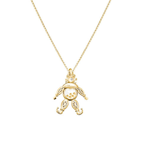 Enlarge Chopard - Diamond Pendant HAPPY CLOWN 794674-0006    laid flat closed and curved back view