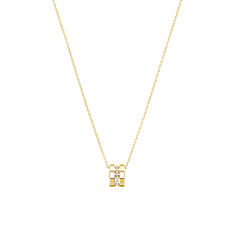 Ingrandisci {0}Chopard - Ciondolo Diamanti Ice Cube 797005-0003    Vista posteriore chiusa e curva