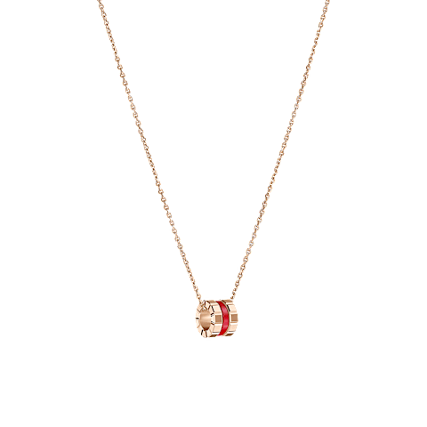 放大 {0}Chopard - 吊坠 Ice Cube Red HyCeram&reg; 吊坠 797005-9001  3/4视图