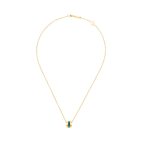 放大 {0}Chopard - 吊坠 Ice Cube Green HyCeram&reg; 吊坠 797005-9003   平放闭合弯曲视图