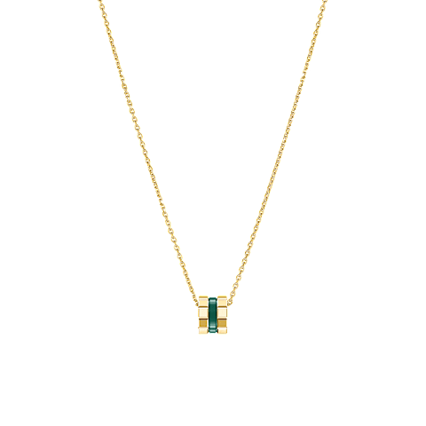 放大 {0}Chopard - 吊坠 Ice Cube Green HyCeram&reg; 吊坠 797005-9003    平放闭合弯曲背面视图
