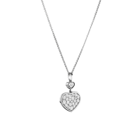 Enlarge {0}Chopard - Diamond Pendant Happy Hearts 797482-1009  3/4 view