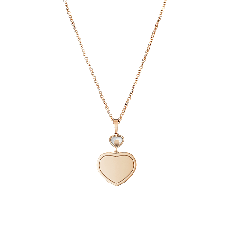 Enlarge {0}Chopard - Pendant Happy Hearts 797482-5009    laid flat closed and curved back view