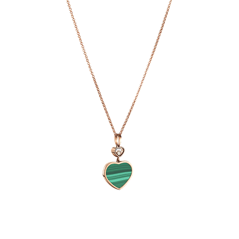 Agrandir {0}Chopard - Pendentif Diamant Happy Hearts 797482-5151  Vue 3/4