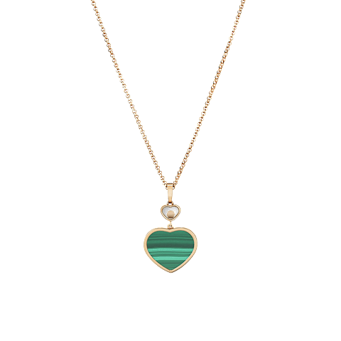 Agrandir {0}Chopard - Pendentif Diamant Happy Hearts 797482-5151    Vue arri&egrave;re &agrave; plat ferm&eacute;e et courb&eacute;e