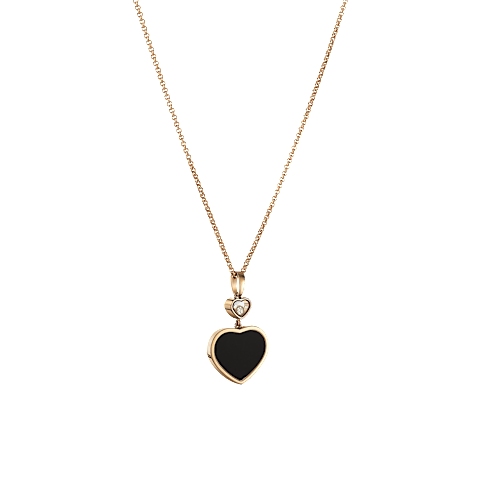 Agrandir {0}Chopard - Pendentif Diamant Happy Hearts 797482-5201  Vue 3/4