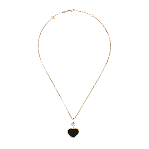 Agrandir {0}Chopard - Pendentif Diamant Happy Hearts 797482-5201   Vue &agrave; plat ferm&eacute;e et courb&eacute;e