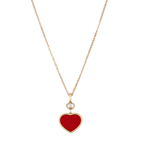 Vergr&ouml;&szlig;ern {0}Chopard - Diamant Anh&auml;nger Happy Hearts 797482-5801    R&uuml;ckansicht flach geschlossen und gebogen