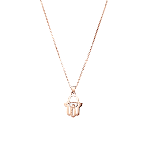 Agrandir {0}Chopard - Pendentif Happy Diamonds Good Luck Charms 797864-5001    Vue arri&egrave;re &agrave; plat ferm&eacute;e et courb&eacute;e