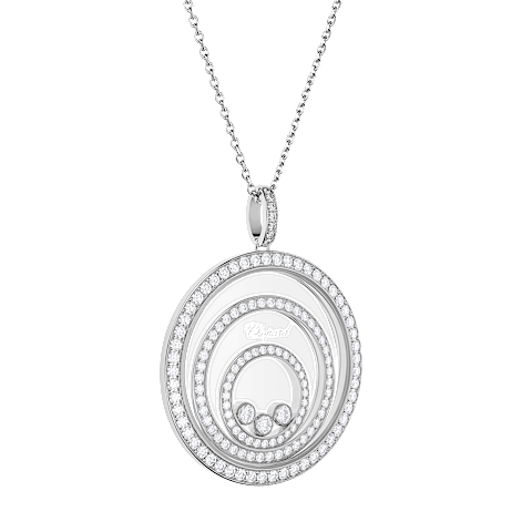 Enlarge {0}Chopard - Diamond Pendant Happy Spirit 798232-1001  3/4 view