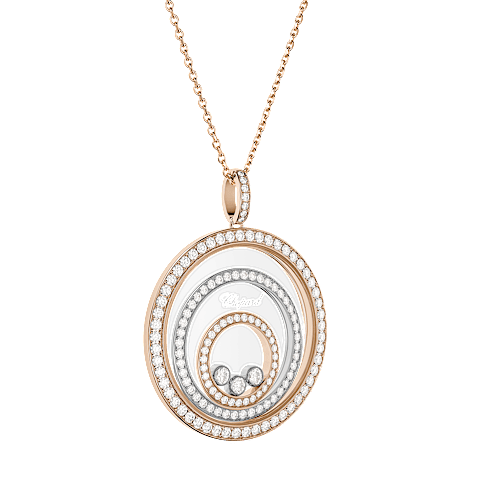 放大 {0}Chopard - 钻石 吊坠 Happy Spirit 798232-9003  3/4视图