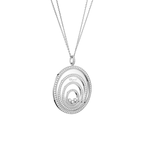 Enlarge {0}Chopard - Diamond Pendant Happy Spirit 798233-1001  3/4 view