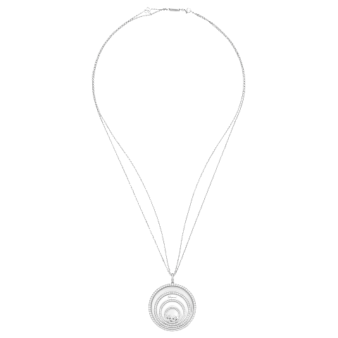 Enlarge {0}Chopard - Diamond Pendant Happy Spirit 798233-1001   laid flat closed and curved view
