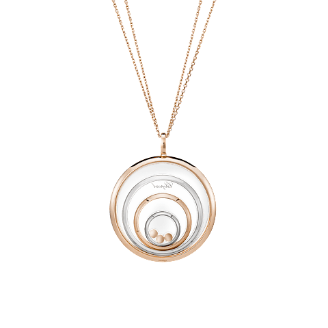 Vergr&ouml;&szlig;ern {0}Chopard - Diamant Anh&auml;nger Happy Spirit 798233-9001    R&uuml;ckansicht flach geschlossen und gebogen