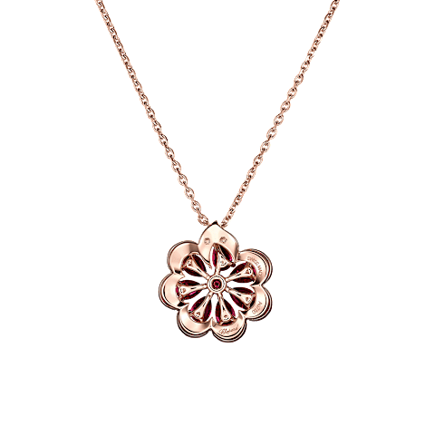 Enlarge {0}Chopard - Diamond Pendant Precious Lace Mini-Frou-Frou 798347-5003    laid flat closed and curved back view