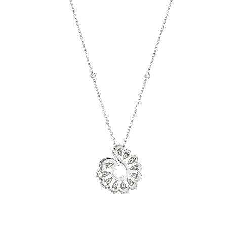 Ingrandisci {0}Chopard - Ciondolo Diamanti Precious Lace Vague 798349-1001    Vista posteriore chiusa e curva