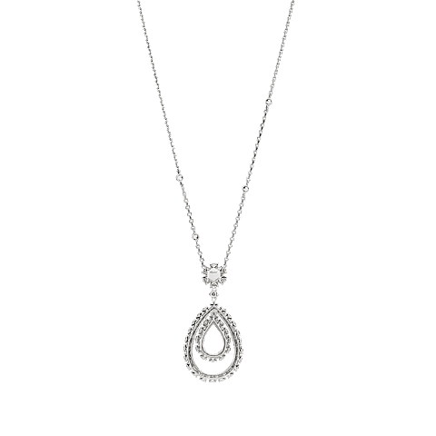 EnlargeChopard - Diamond Pendant L'Heure du Diamant 799066-1001    laid flat closed and curved back view