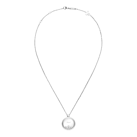 放大 {0}Chopard - 吊坠 Happy Diamonds Icons 799434-1001   平放闭合弯曲视图