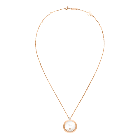 放大 {0}Chopard - 吊坠 Happy Diamonds Icons 799434-5001   平放闭合弯曲视图