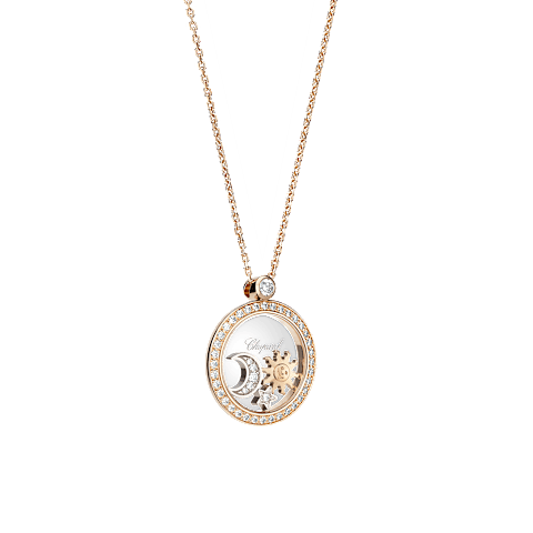 Enlarge {0}Chopard - Pendant Happy Sun, Moon and Stars 799434-5401  3/4 view