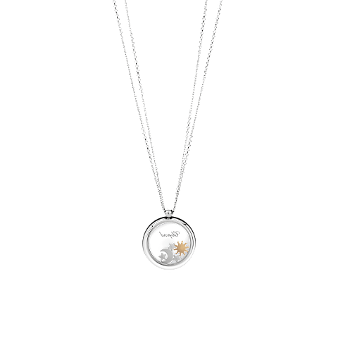 拡大 {0}Chopard - ペンダント ハッピー サン ムーン＆スター 799450-1201    平置き閉じた曲線背面ビュー