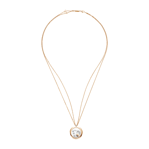 EnlargeChopard - Pendant Happy Sun, Moon and Stars 799450-5201   laid flat closed and curved view