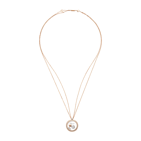 Vergr&ouml;&szlig;ern {0}Chopard - Anh&auml;nger Happy Sun, Moon and Stars 799450-5401   Ansicht flach geschlossen und gebogen