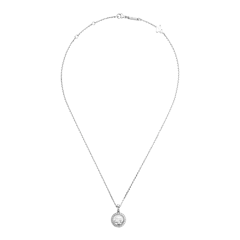 Vergr&ouml;&szlig;ern {0}Chopard - Diamant Anh&auml;nger Happy Diamonds Icons 79A018-1201   Ansicht flach geschlossen und gebogen