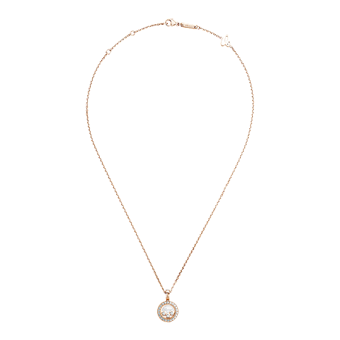 Ampliar {0}Chopard - Colgante Diamantes Happy Diamonds Icons 79A018-5201   Vista plana cerrada y curvada