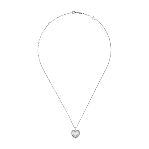 EnlargeChopard - Diamond Pendant Happy Diamonds Icons 79A038-1001   laid flat closed and curved view