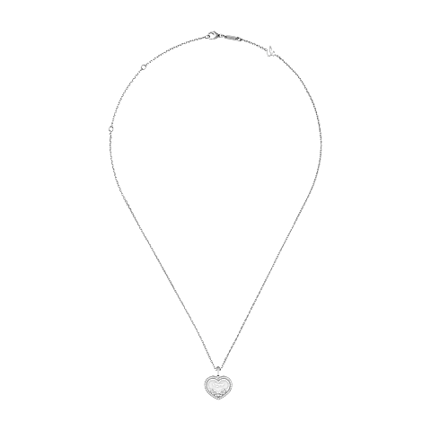 放大 {0}Chopard - 钻石 吊坠 Happy Diamonds Icons 79A038-1201   平放闭合弯曲视图