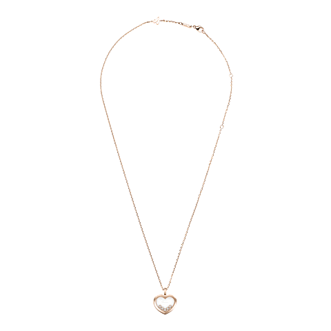 Vergr&ouml;&szlig;ern {0}Chopard - Diamant Anh&auml;nger Happy Diamonds Icons 79A038-5001   Ansicht flach geschlossen und gebogen