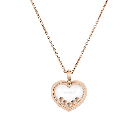 Vergr&ouml;&szlig;ern {0}Chopard - Diamant Anh&auml;nger Happy Diamonds Icons 79A038-5001    R&uuml;ckansicht flach geschlossen und gebogen