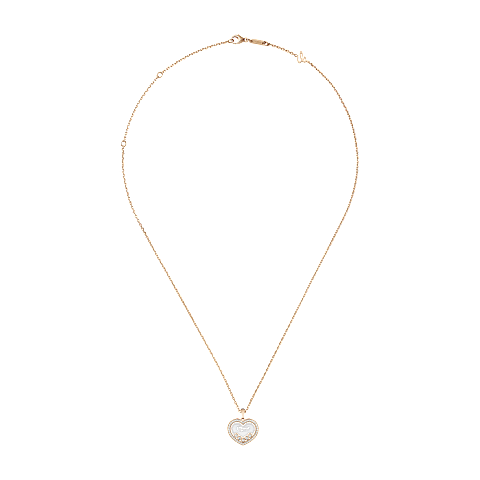 Vergr&ouml;&szlig;ern {0}Chopard - Diamant Anh&auml;nger Happy Diamonds Icons 79A038-5201   Ansicht flach geschlossen und gebogen