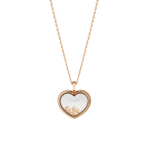 Enlarge {0}Chopard - Diamond Pendant Happy Diamonds Icons 79A039-5001    laid flat closed and curved back view