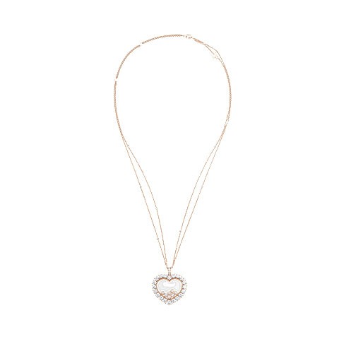 拡大 {0}Chopard - ダイヤモンド ペンダント ハッピーダイヤモンド アイコン ジョワイアリー 79A049-5001   平置き閉じた曲線ビュー