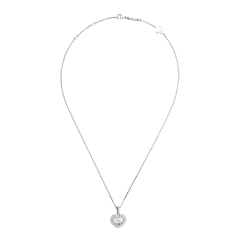 EnlargeChopard - Diamond Pendant Happy Diamonds Icons 79A054-1201   laid flat closed and curved view