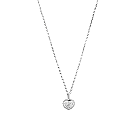EnlargeChopard - Diamond Pendant Happy Diamonds Icons 79A054-1201    laid flat closed and curved back view
