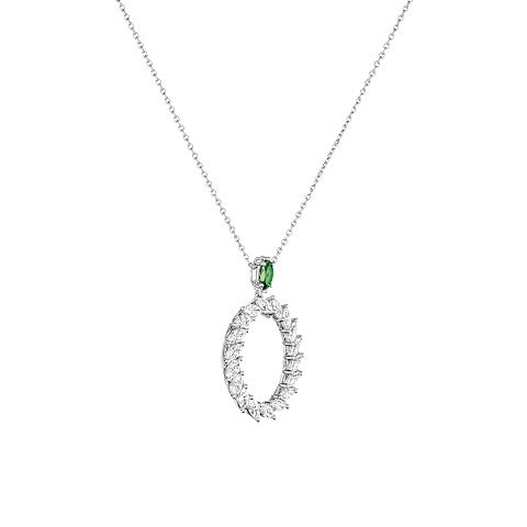 Enlarge {0}Chopard - Diamond Pendant L'Heure du Diamant Marquise 79A061-1401  3/4 view