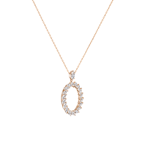 放大 {0}Chopard - 钻石 吊坠 L'Heure du Diamant Marquise 79A061-5001  3/4视图