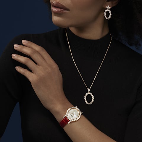 放大 {0}Chopard - 钻石 吊坠 L'Heure du Diamant Marquise 79A061-5001     佩戴视图