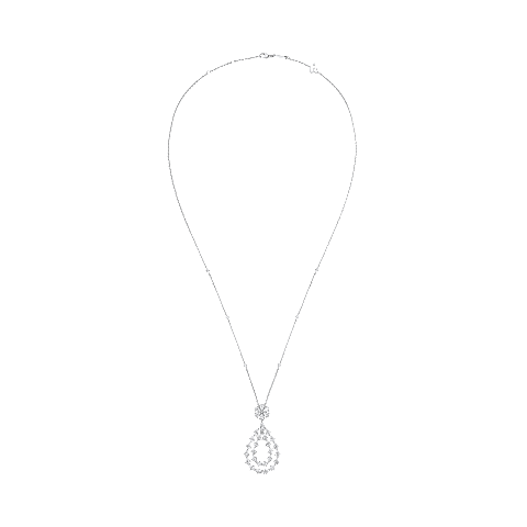 EnlargeChopard - Diamond Pendant L'Heure Du Diamant Drop 79A064-1001   laid flat closed and curved view