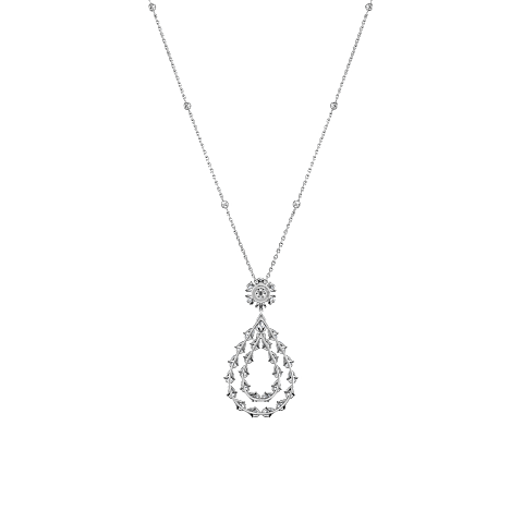 EnlargeChopard - Diamond Pendant L'Heure Du Diamant Drop 79A064-1001    laid flat closed and curved back view