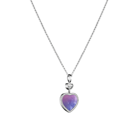 放大 {0}Chopard - 钻石 吊坠 Happy Hearts系列CN 79A074-1310  3/4视图